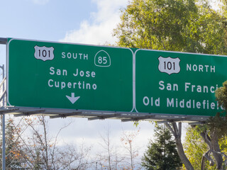 California Highway 101 Directional Road Signs