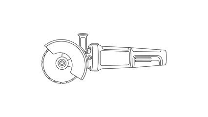 Angle grinder used for cutting, grinding, and polishing metal and construction materials, essential for industrial and workshop applications.