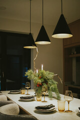 table setting for a dinner