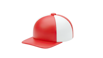 Red and White Baseball Cap