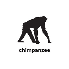 Fototapeta premium chimpanzee silhouette