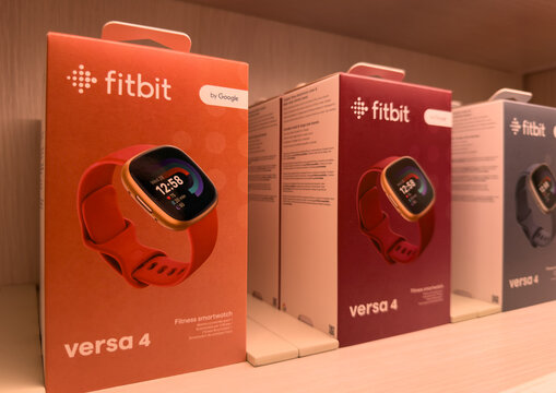Fitbit Versa 4 Smartwatch Retail Box Display At Google Store