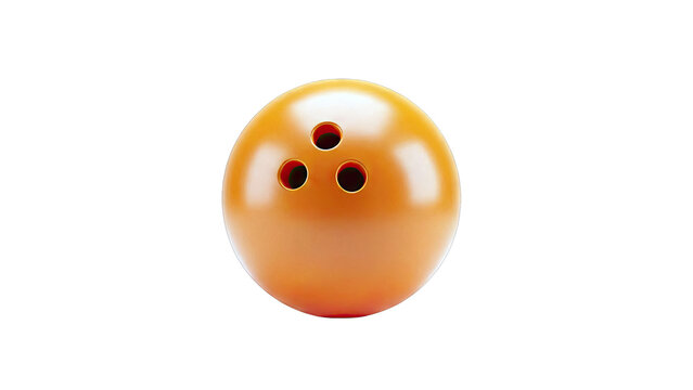 Orange Bowling Ball with Three Finger Holes