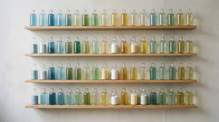 bottles of wine in a glass