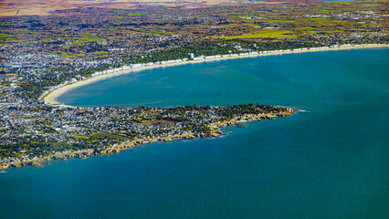 loire atlantique coast and loire estuary from aerial view © Olivier