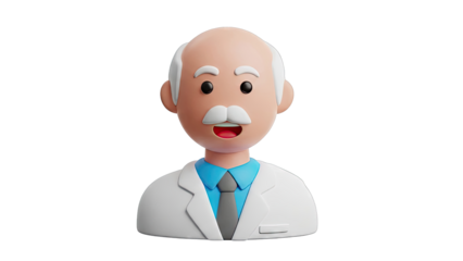 3D Cartoon Scientist Character