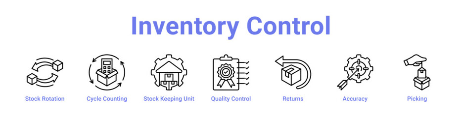 Inventory Control Icon Banner and Collection