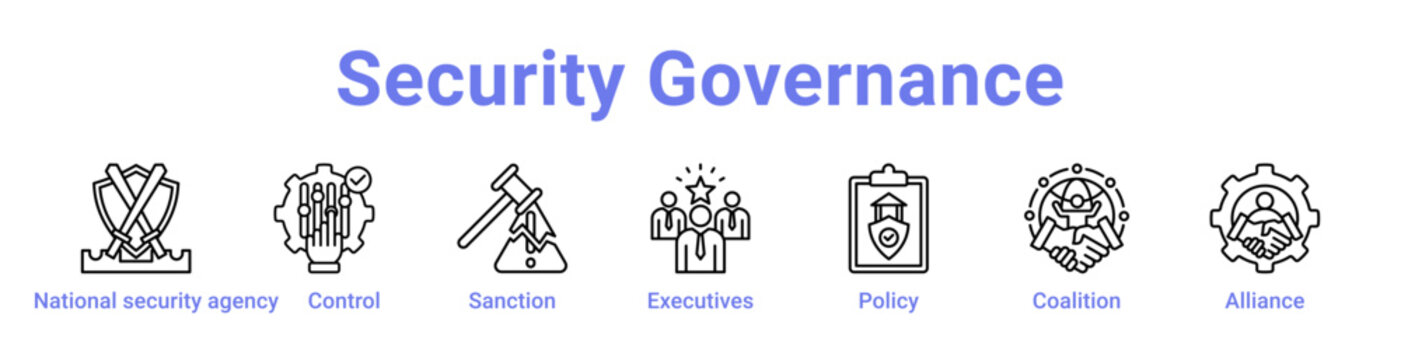-Security Governance Icon Banner and Collection