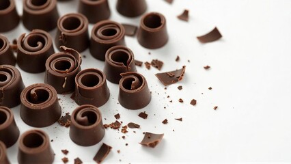 Fototapeta premium Delicious Chocolate Curl Decorations