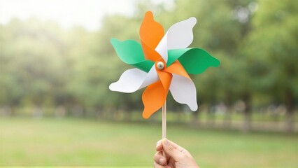 Colorful Pinwheel in a Park