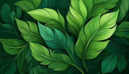 green foliage texture generative ai