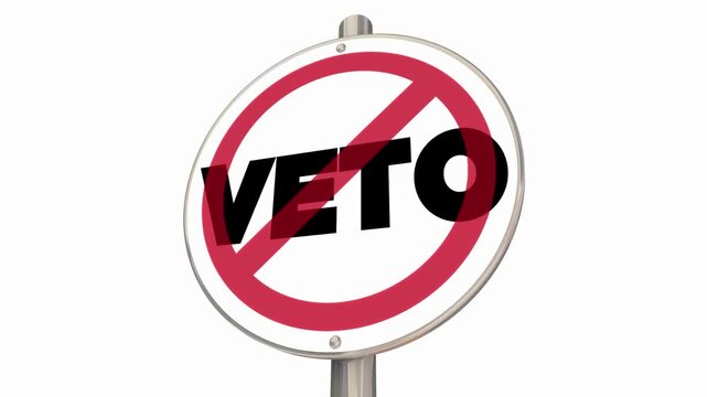 Veto No Sign Symbol Refused Denied Rejected 3d Animation