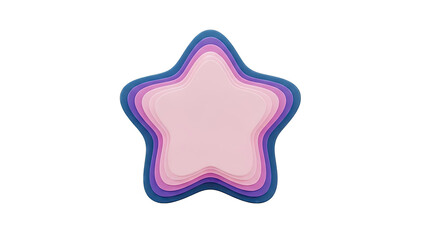 Layered Star Shapes in Pastel Colors