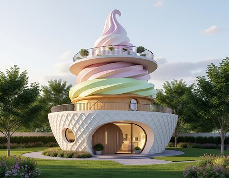 Modern ice cream house Inspired House Design
