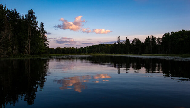 evening on a lake in Michigan's Upper Peninsula