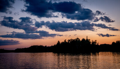 evening on a lake in Michigan's Upper Peninsula