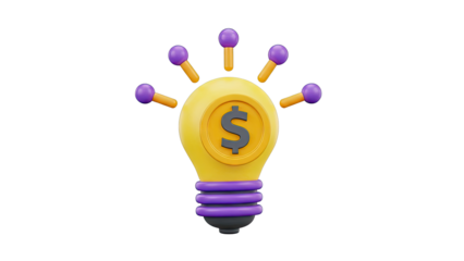 Money Idea Lightbulb