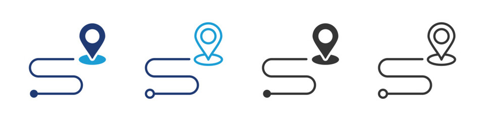 Location icon set collection multi-style.