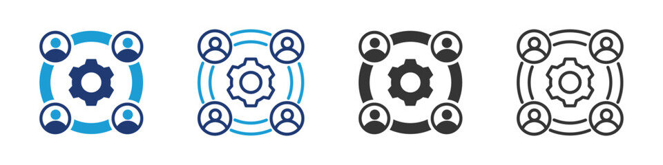 Coordination icon set collection multi-style.