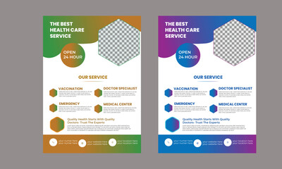 Creative modern and clean medical flyer design template.