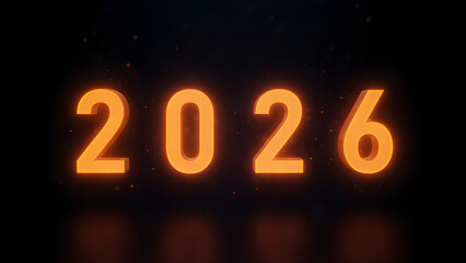 Digital Glow 2023: Vibrant Neon Year Countdown in Modern Abstract Design