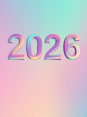 2026 Colorful Holographic Gradient Design - Vibrant Abstract Background Art 