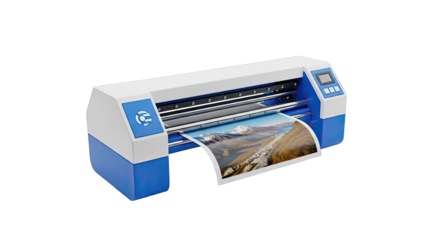 Large Format Printer Printing a Landscape Image