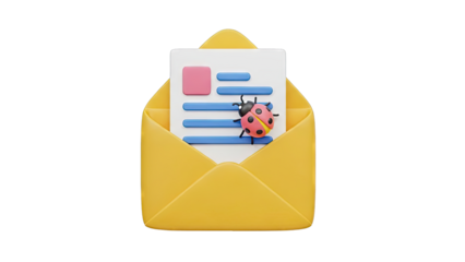 Ladybug on Email Icon