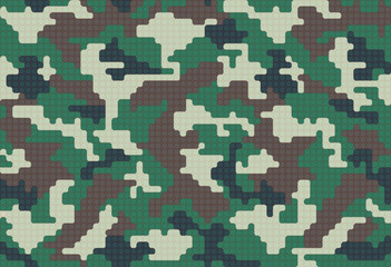 seamless camouflage pattern with hexagon style