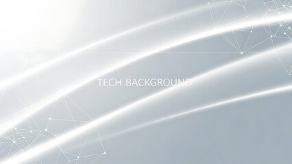 Abstract technology background with glowing lines and connecting dots, perfect for modern designs.