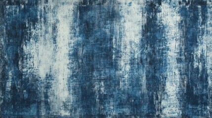Fototapeta premium Abstract Indigo Blue and White Textured Rug Design