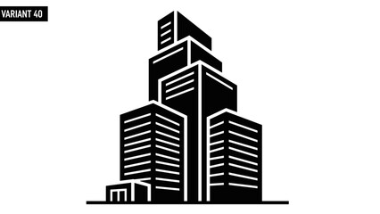 Black and White Modern City Buildings.