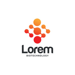 Molecule Technology Logo Template With Modern Abstract Concept Premium Vector