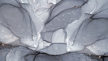 Gray ink and watercolor flowing abstract background