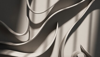 Abstract curved lines and shadows create a textured surface