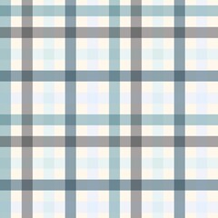 Seamless plaid pattern in pastel colors including light blue, cream, and grey.