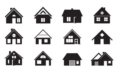 Fototapeta premium House Vector Icons Set. Real Estate, Home, Property Logo Design