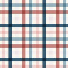 Classic Red and Navy Blue Plaid Seamless Pattern