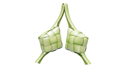 Ketupat Rice Cakes Made of Palm Leaves