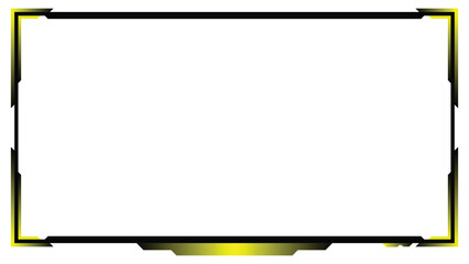 Stream overlay webcam border panel template