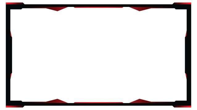 Stream overlay webcam border panel template