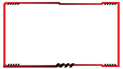 Stream overlay webcam border panel template