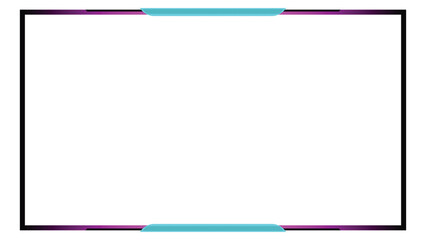 Stream overlay webcam border panel template