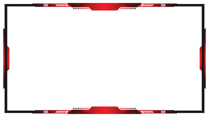 Stream overlay webcam border panel template