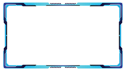 Stream overlay webcam border panel template