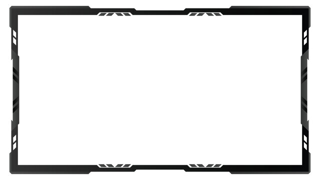 Stream overlay webcam border panel template