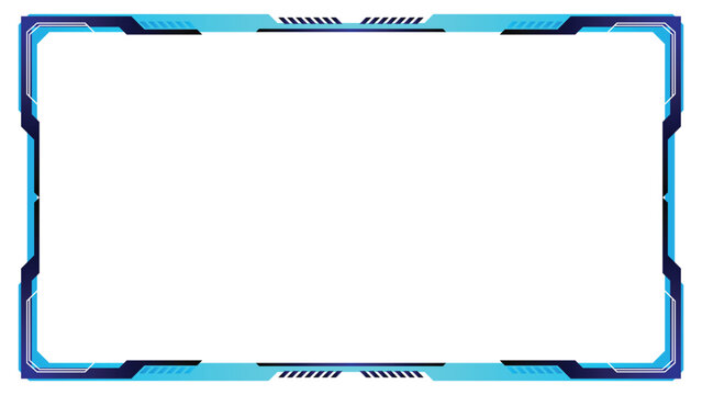 Stream overlay webcam border panel template