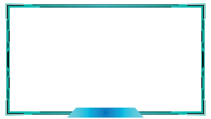 Stream overlay webcam border panel template