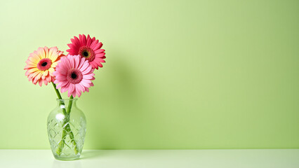 Four Gerbera daisies bloom in glass&mdash;evoking elegance, warmth, and the quiet joy of simplicity.
