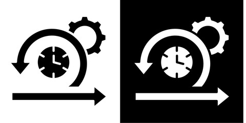 Scrum  Icon Set White Style Collection